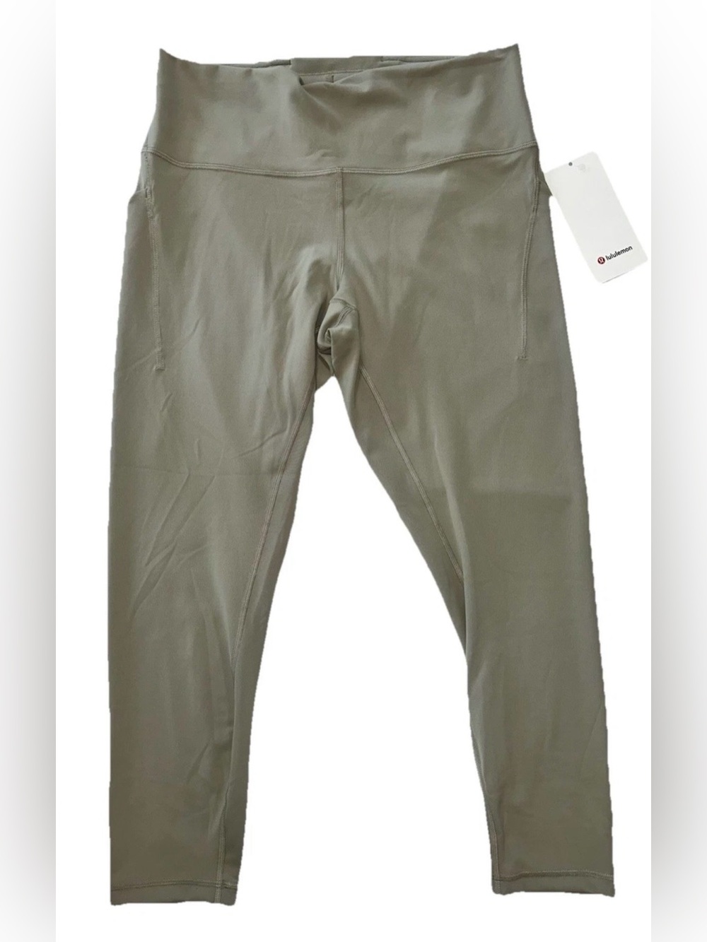 NWT•LULULEMON•SIZE 14•WUNDER TRAIN HIGH RISE 25”L PANTS*POCKETS•RIVERSTONE TAN•
